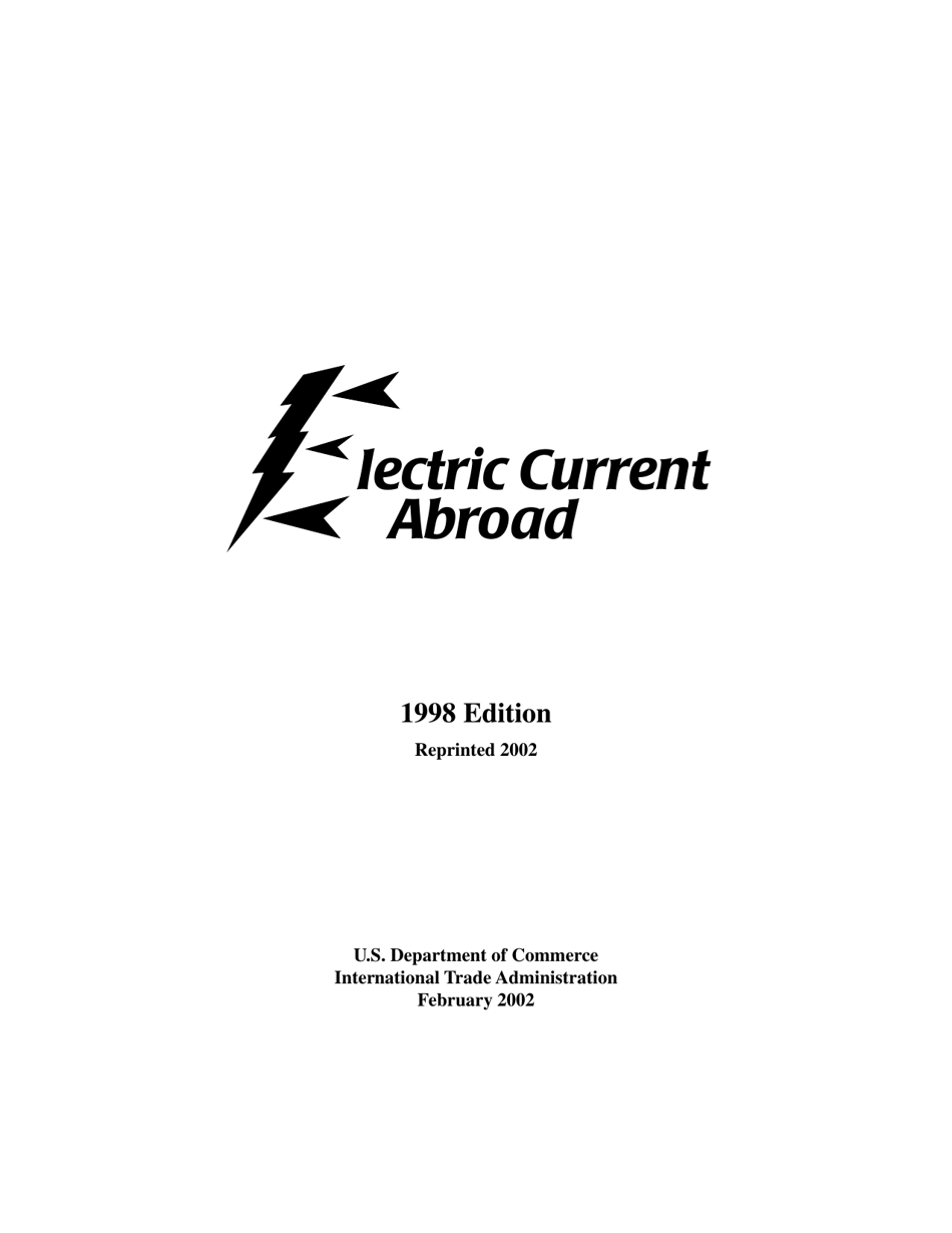 Electric Current Abroad, Page 1
