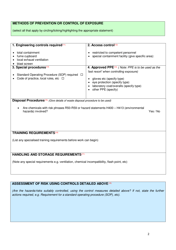 Coshh Assessment Form - United Kingdom, Page 2