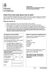 Form AFCSWPS0001 Armed Forces Compensation Scheme (Afcs) and Wps Claim Form - United Kingdom, Page 3