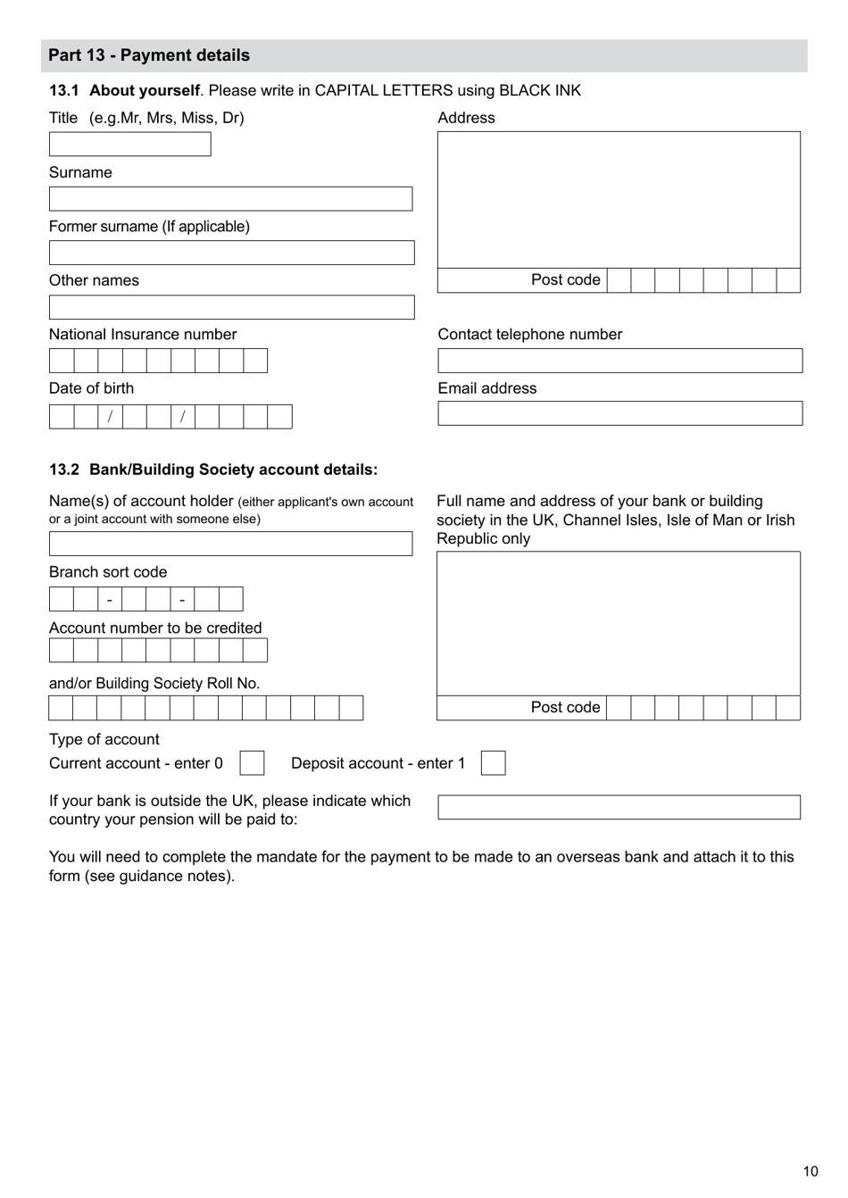 Form AW8 Nhs Pensions - Retirement Benefits Claim Form - United Kingdom, Page 10