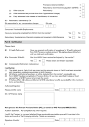 Form AW8 Nhs Pensions - Retirement Benefits Claim Form - United Kingdom, Page 4
