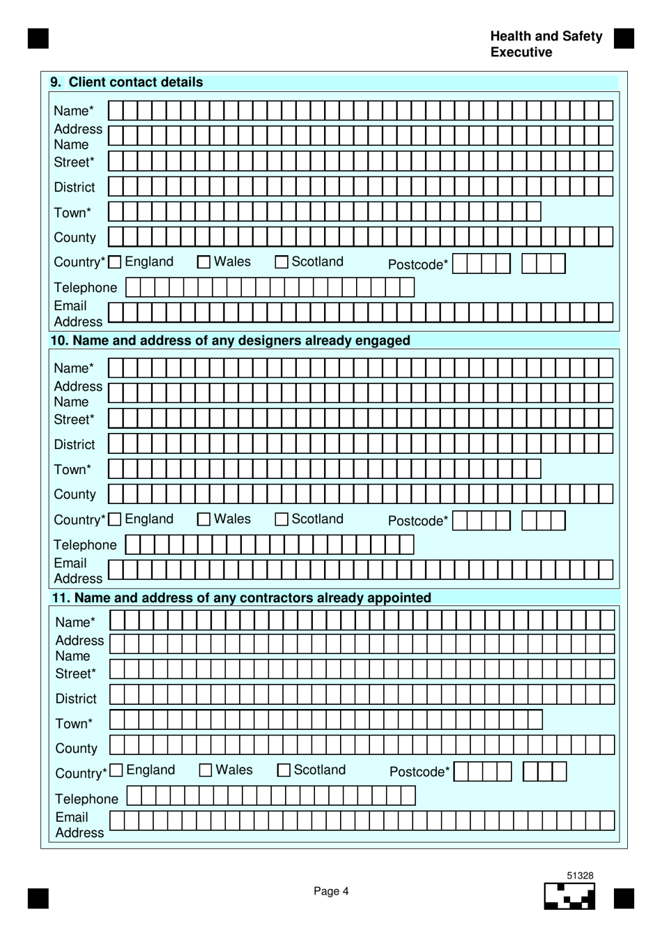 Form F10 Notification of Construction Project - United Kingdom, Page 4