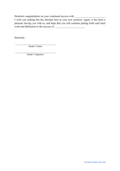 Congratulation Letter on Promotion Template, Page 2