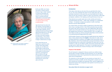 Drivers 65 Plus: Check Your Performance - Aaa Foundation for Traffic Safety, Page 2