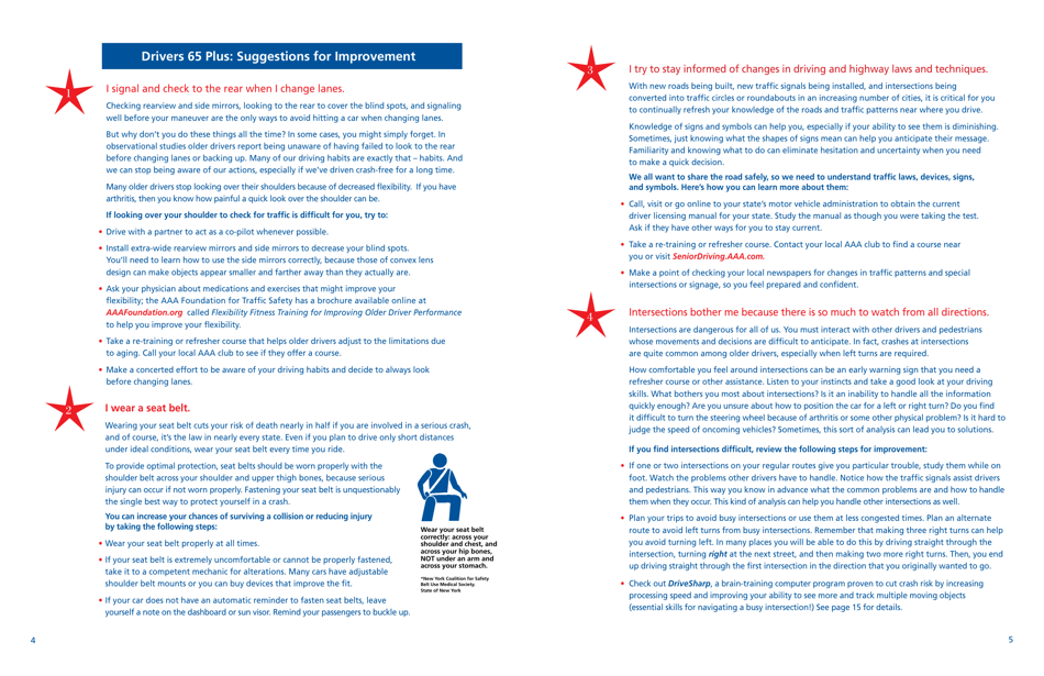 Drivers 65 Plus: Check Your Performance - Aaa Foundation for Traffic Safety, Page 4