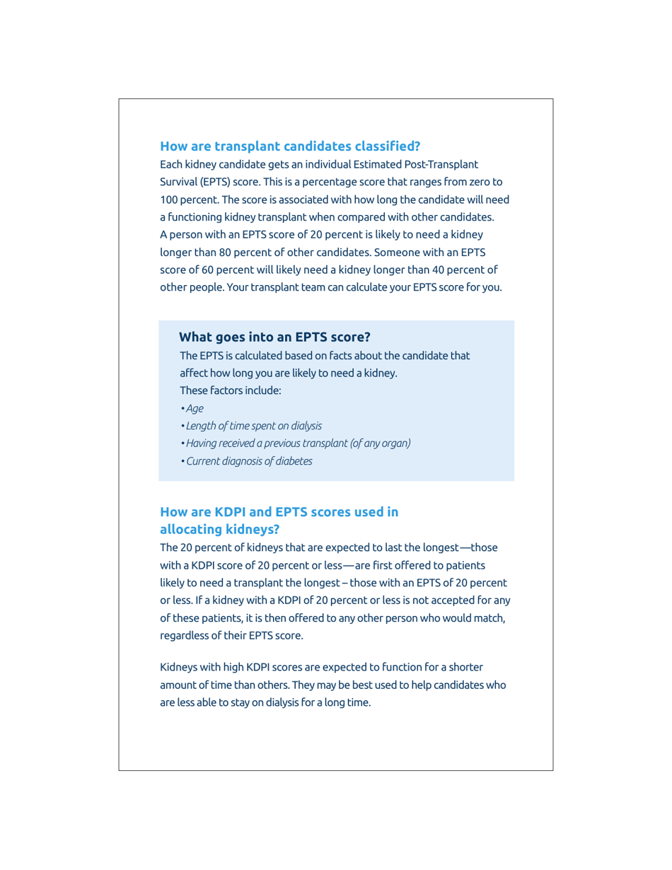 Questions and Answers for Transplant Candidates About the New Kidney Allocation System - Unos, Page 3