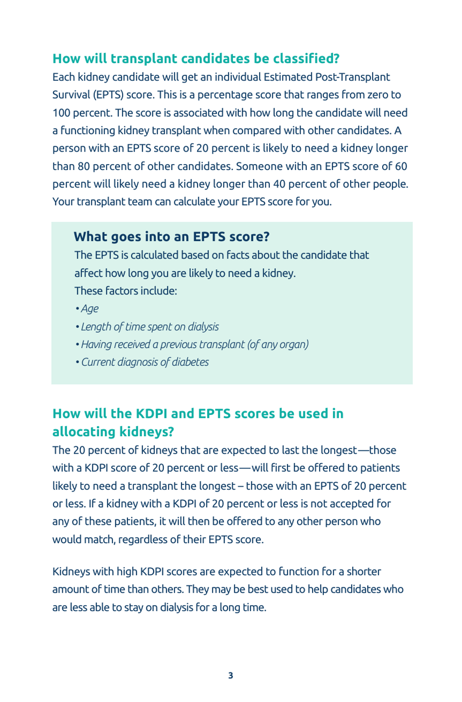 Questions and Answers for Transplant Candidates About the New Kidney Allocation System - Unos, Page 4