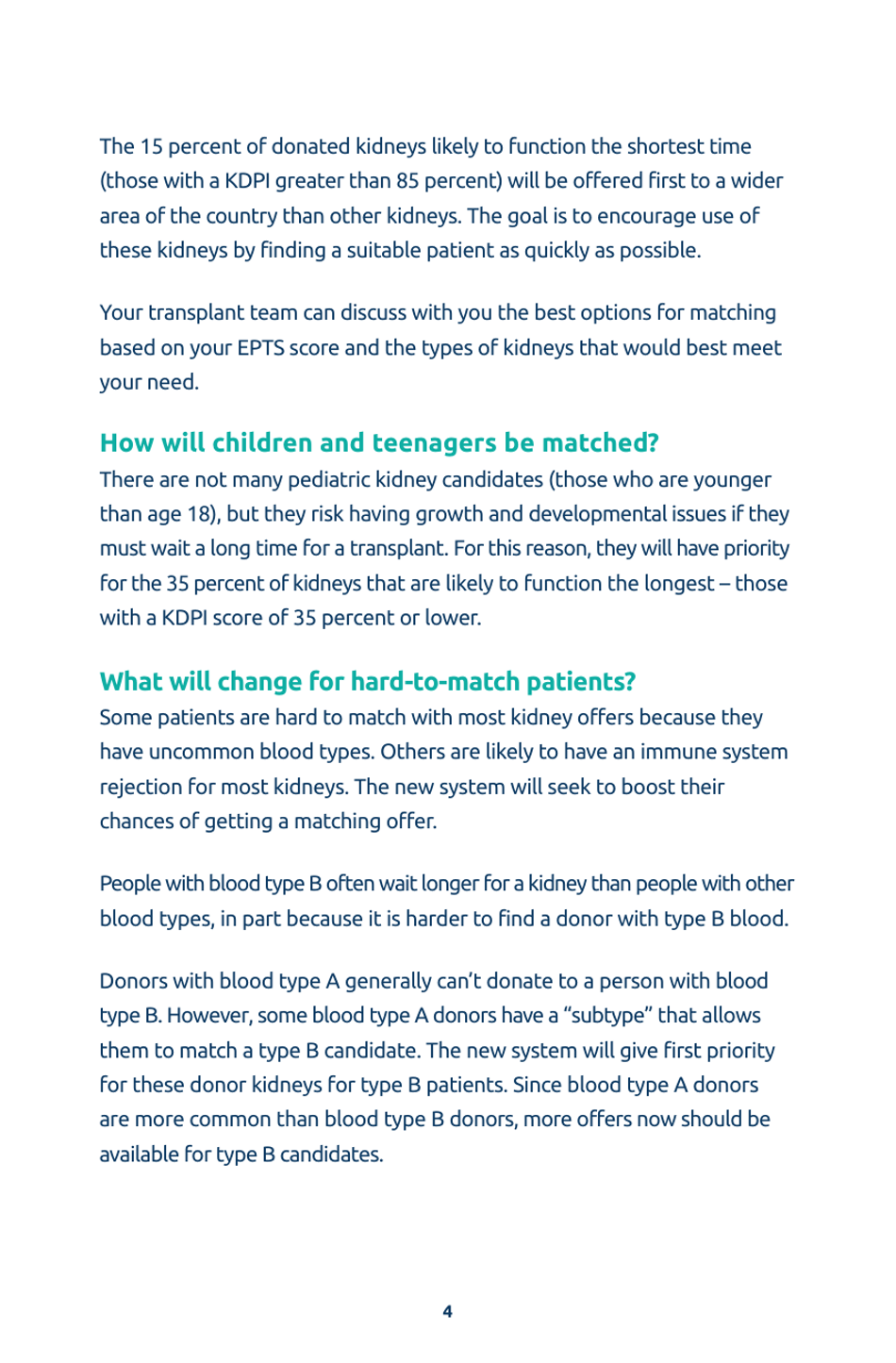 Questions and Answers for Transplant Candidates About the New Kidney Allocation System - Unos, Page 5
