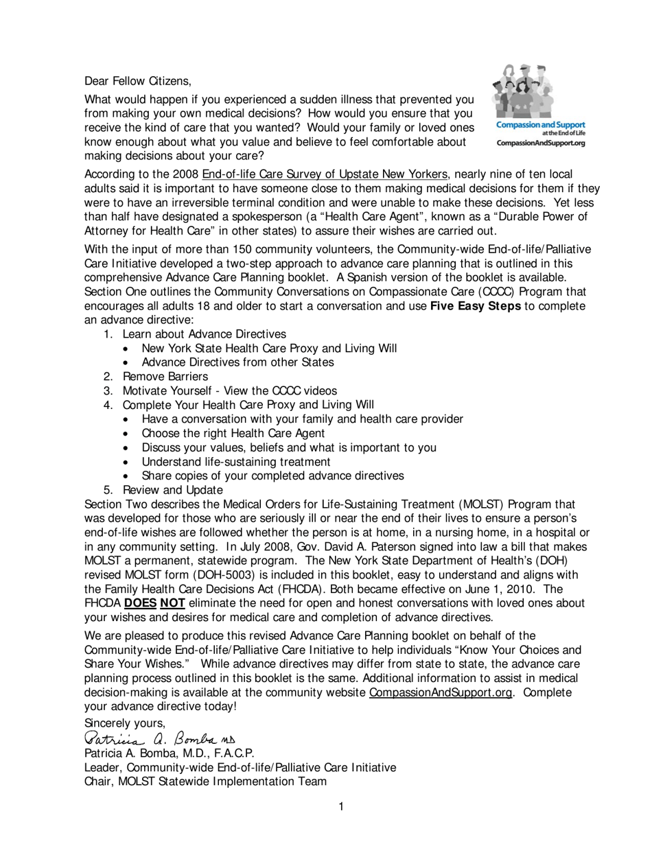 Form B-1576 Advance Care Planning - Know Your Choices, Share Your Wishes: Maintain Control, Achieve Peace of Mind, and Assure Your Wishes Are Honored - Bluecross Blueshield, Page 3