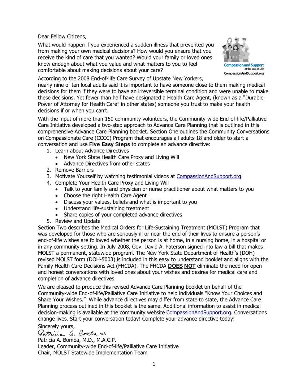 Form B-1576 Advance Care Planning - Know Your Choices, Share Your Wishes: Maintain Control, Achieve Peace of Mind, and Assure Your Wishes Are Honored - Bluecross Blueshield, Page 3