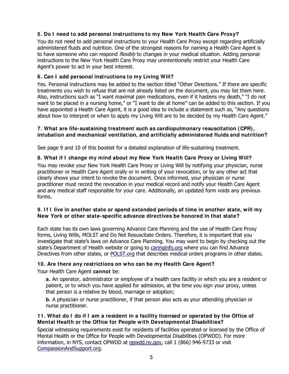 Form B-1576 Advance Care Planning - Know Your Choices, Share Your Wishes: Maintain Control, Achieve Peace of Mind, and Assure Your Wishes Are Honored - Bluecross Blueshield, Page 9