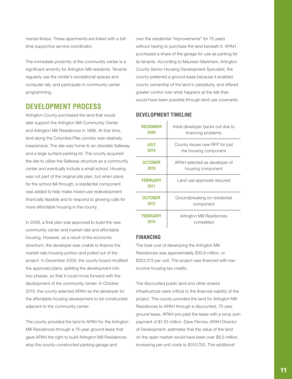 Public Land  Affordable Housing in the Washington Dc Region: Best Practices and Recommendations, Page 15