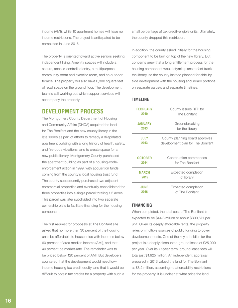 Public Land  Affordable Housing in the Washington Dc Region: Best Practices and Recommendations, Page 20
