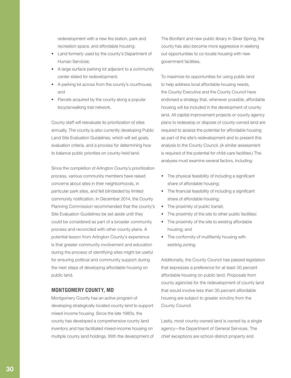 Public Land  Affordable Housing in the Washington Dc Region: Best Practices and Recommendations, Page 34