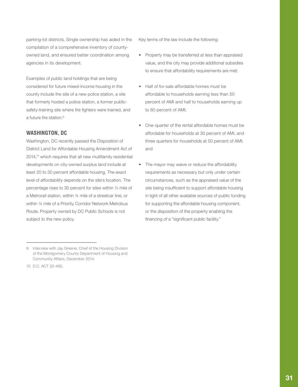 Public Land  Affordable Housing in the Washington Dc Region: Best Practices and Recommendations, Page 35