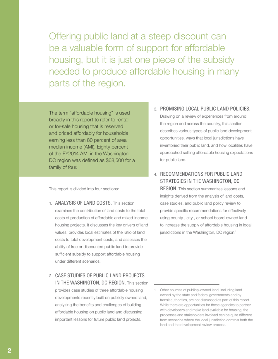 Public Land  Affordable Housing in the Washington Dc Region: Best Practices and Recommendations, Page 6