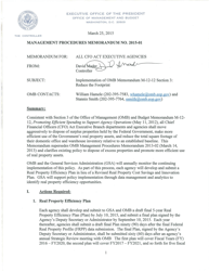 Management Procedures Memorandum No. 2015-01 (Implementation of Omb Memorandum M-12-12 Section 3: Reduce the Footprint )