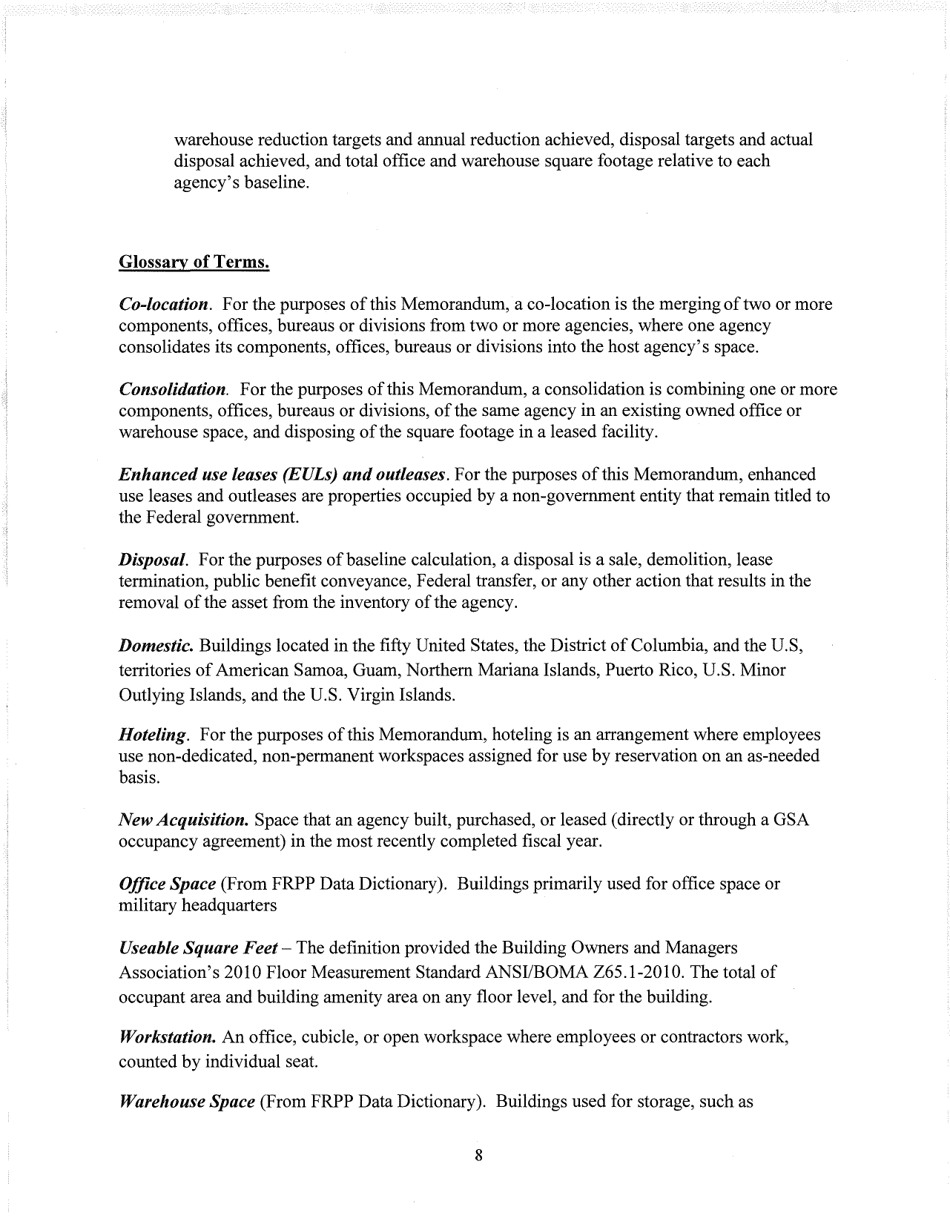 Management Procedures Memorandum No. 2015-01 (Implementation of Omb Memorandum M-12-12 Section 3: Reduce the Footprint ), Page 8