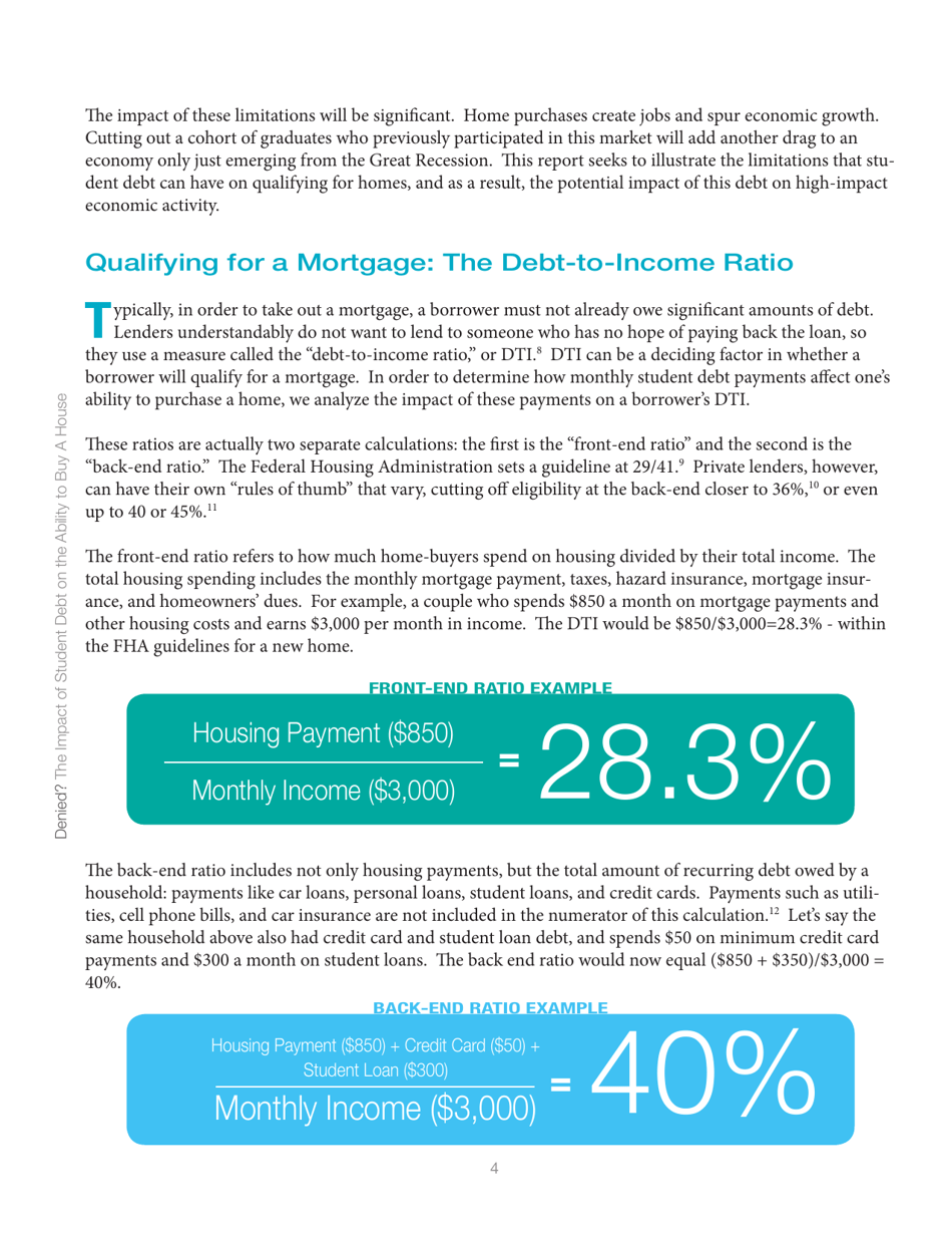Denied? the Impact of Student Debt on the Ability to Buy a House, Page 4