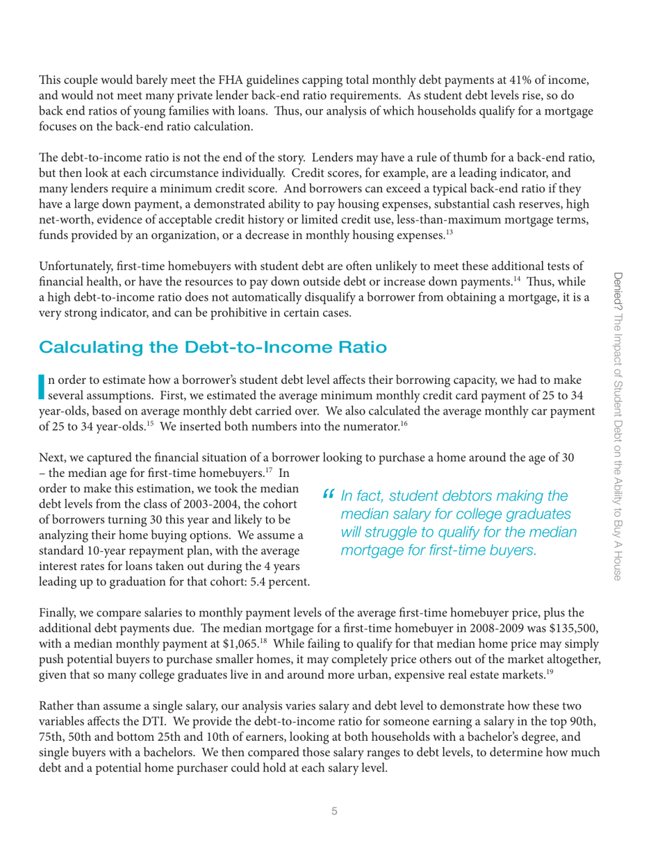 Denied? the Impact of Student Debt on the Ability to Buy a House, Page 5