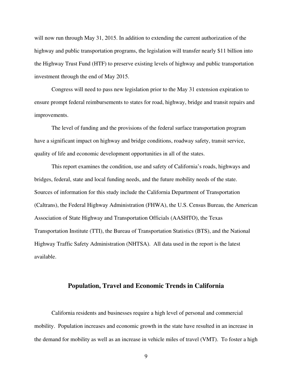 California Transportation by the Numbers: Meeting the States Need for Safe and Efficient Mobility - Trip, Page 10