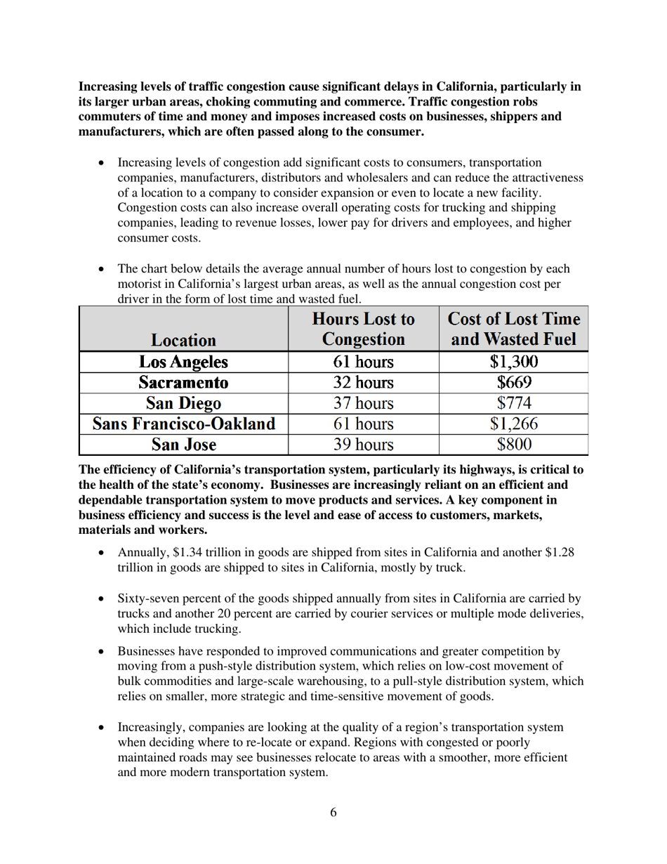 California Transportation by the Numbers: Meeting the States Need for Safe and Efficient Mobility - Trip, Page 7