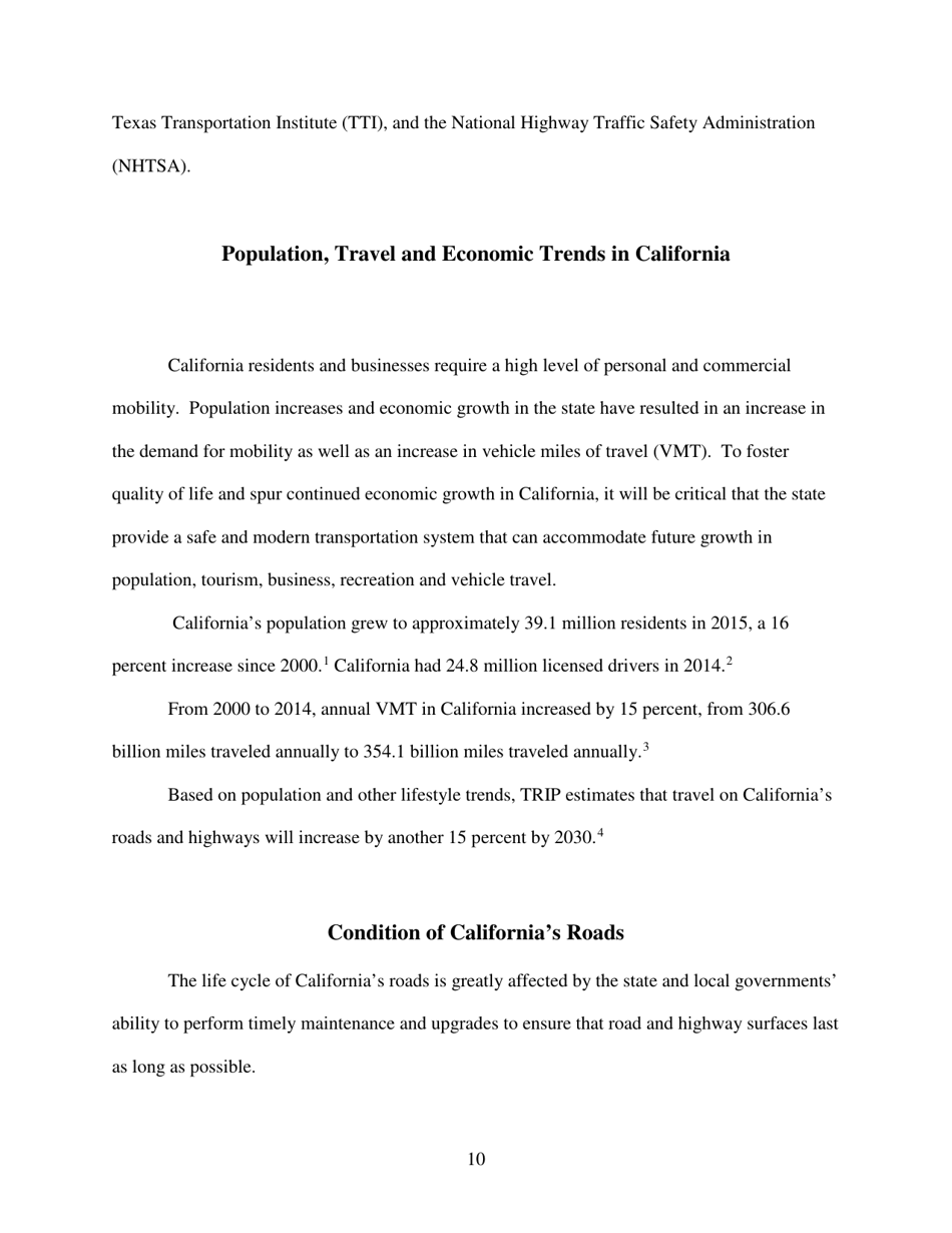 California Transportation by the Numbers: Meeting the States Need for Safe, Smooth and Efficient Mobility - Trip, Page 11
