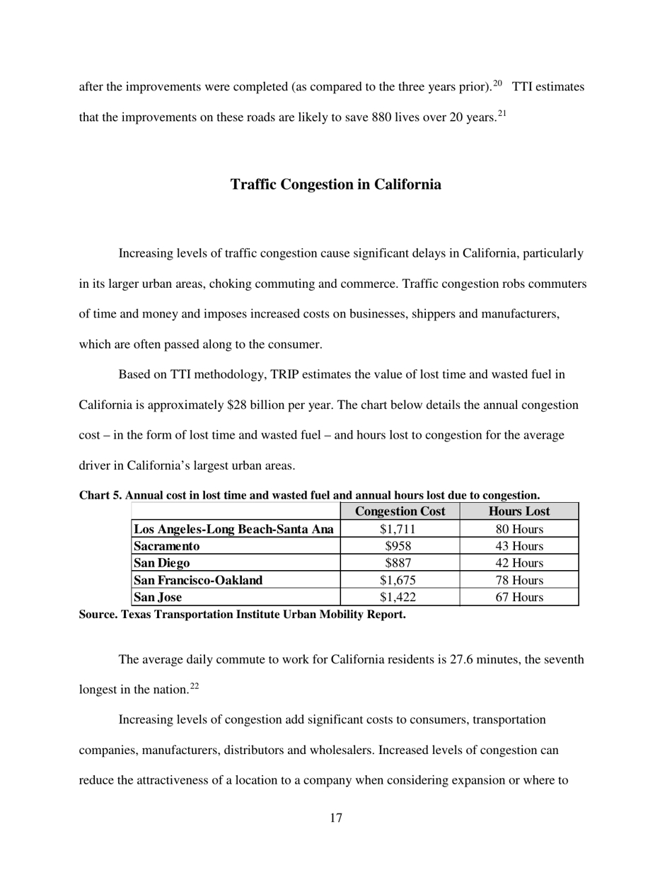 California Transportation by the Numbers: Meeting the States Need for Safe, Smooth and Efficient Mobility - Trip, Page 18