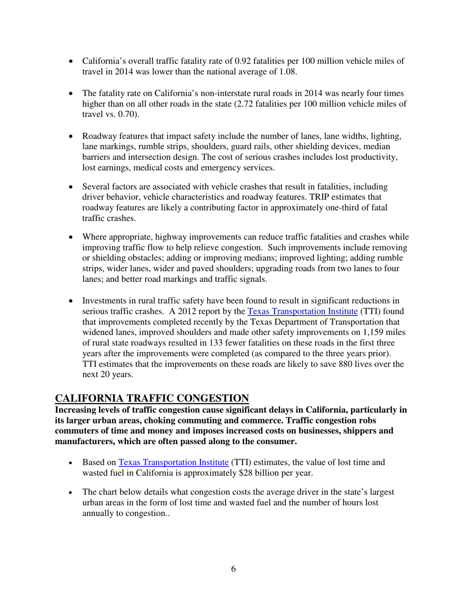 California Transportation by the Numbers: Meeting the States Need for Safe, Smooth and Efficient Mobility - Trip, Page 7