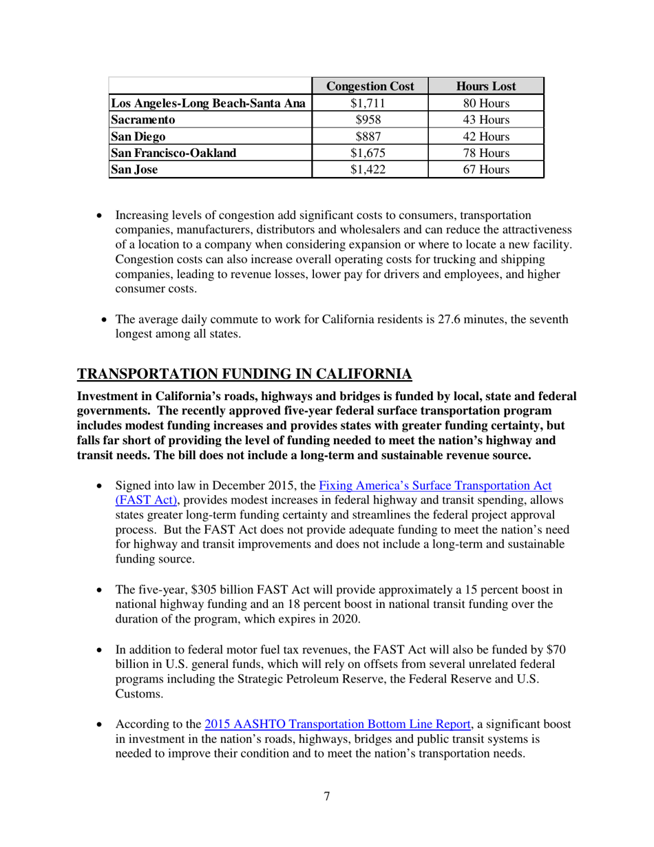 California Transportation by the Numbers: Meeting the States Need for Safe, Smooth and Efficient Mobility - Trip, Page 8