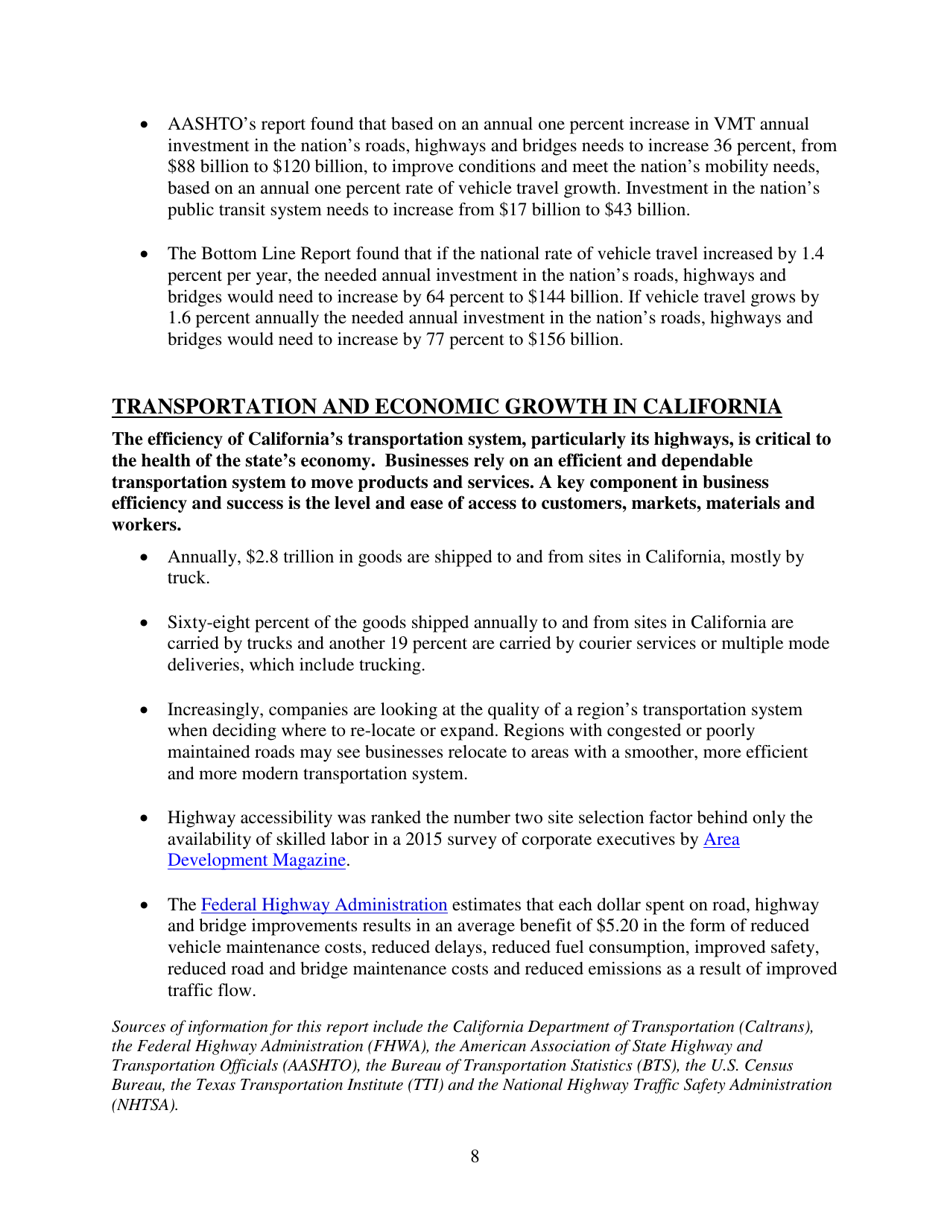 California Transportation by the Numbers: Meeting the States Need for Safe, Smooth and Efficient Mobility - Trip, Page 9