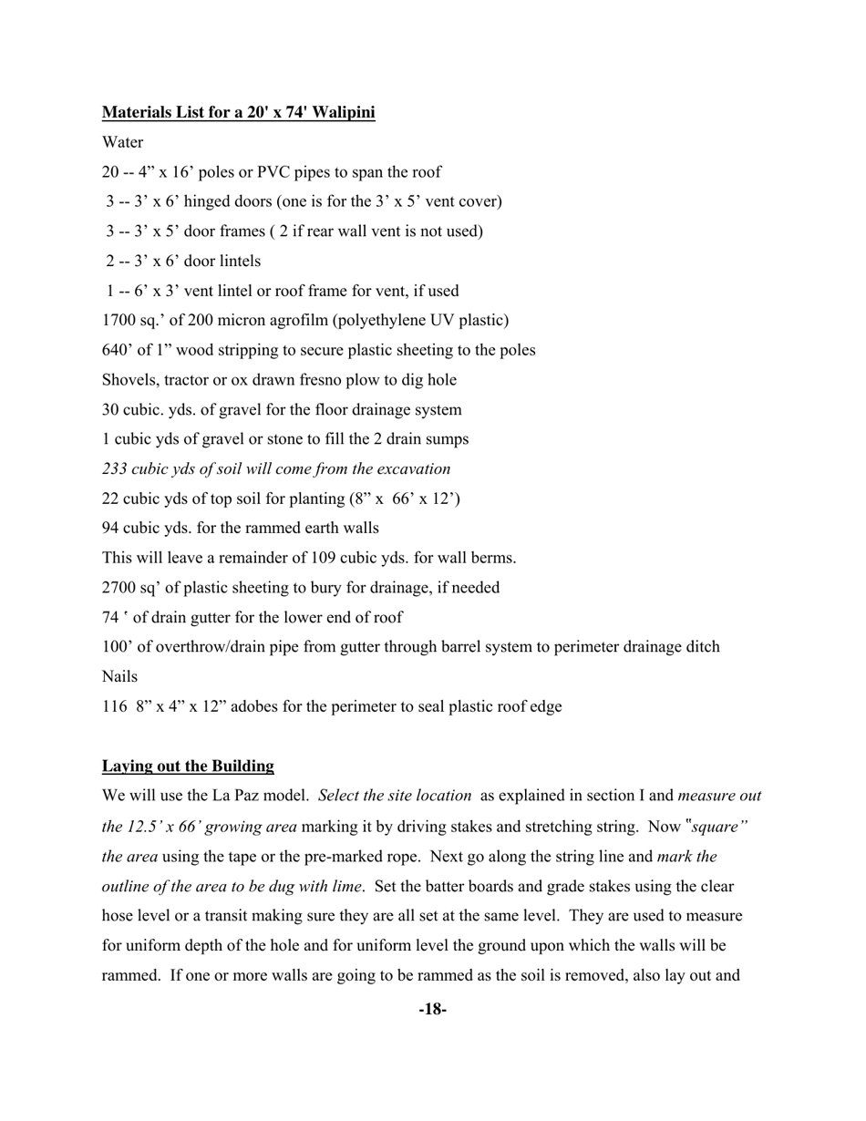 Walipini Construction (The Underground Greenhouse), Page 21