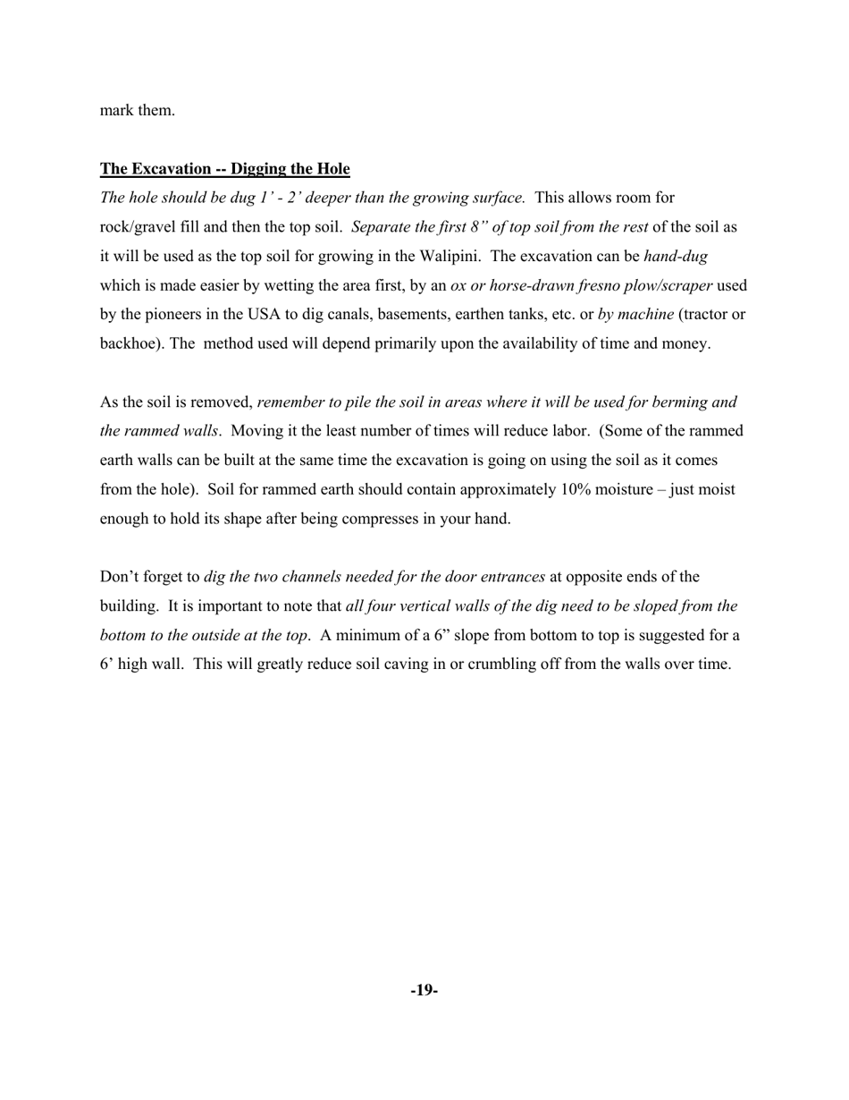 Walipini Construction (The Underground Greenhouse), Page 22