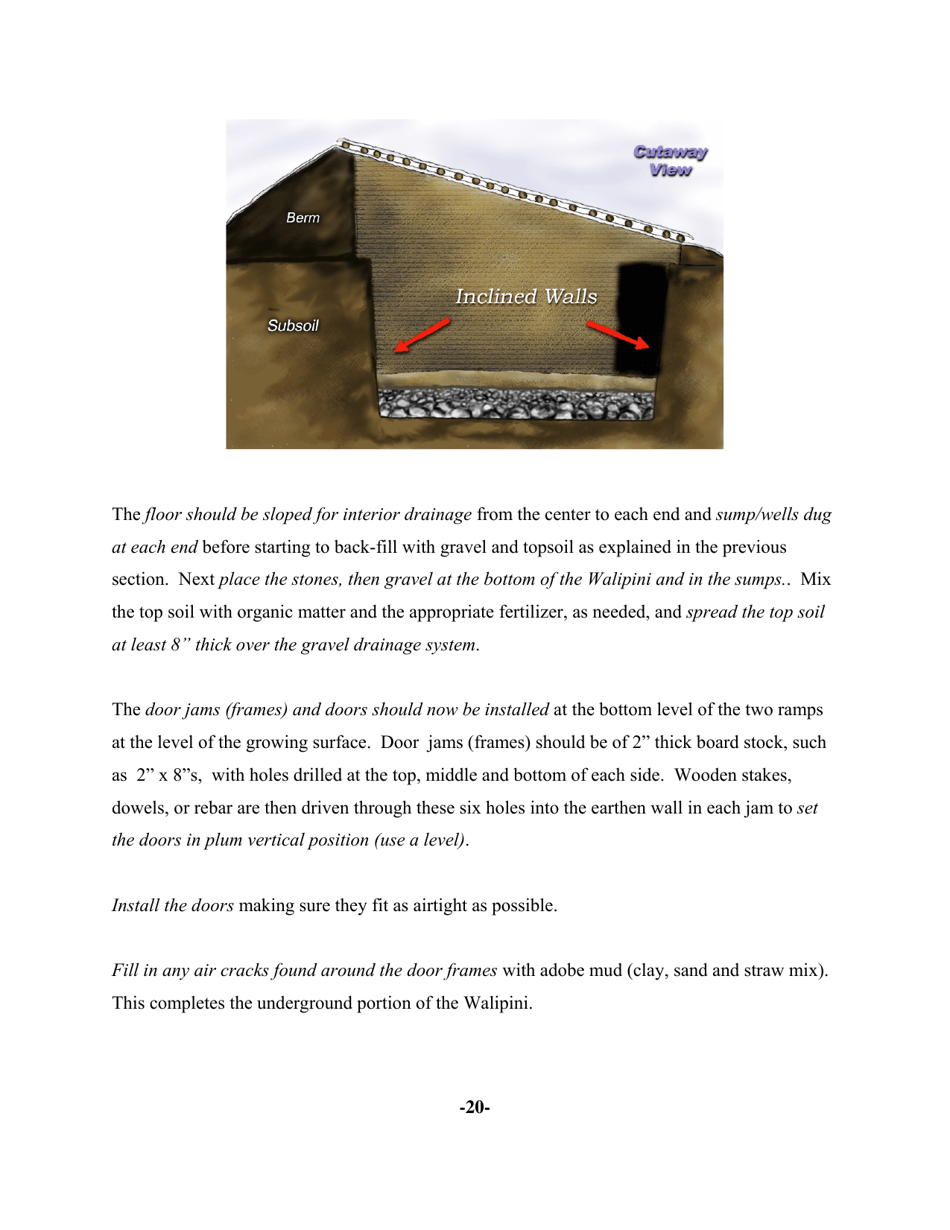Walipini Construction (The Underground Greenhouse), Page 23