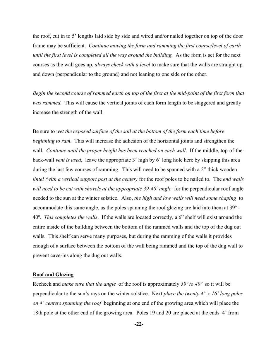 Walipini Construction (The Underground Greenhouse), Page 25