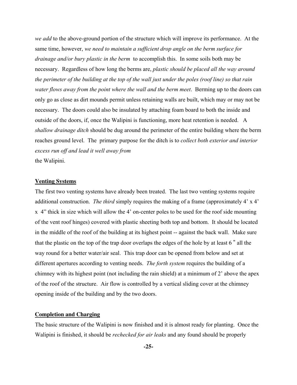 Walipini Construction (The Underground Greenhouse), Page 28