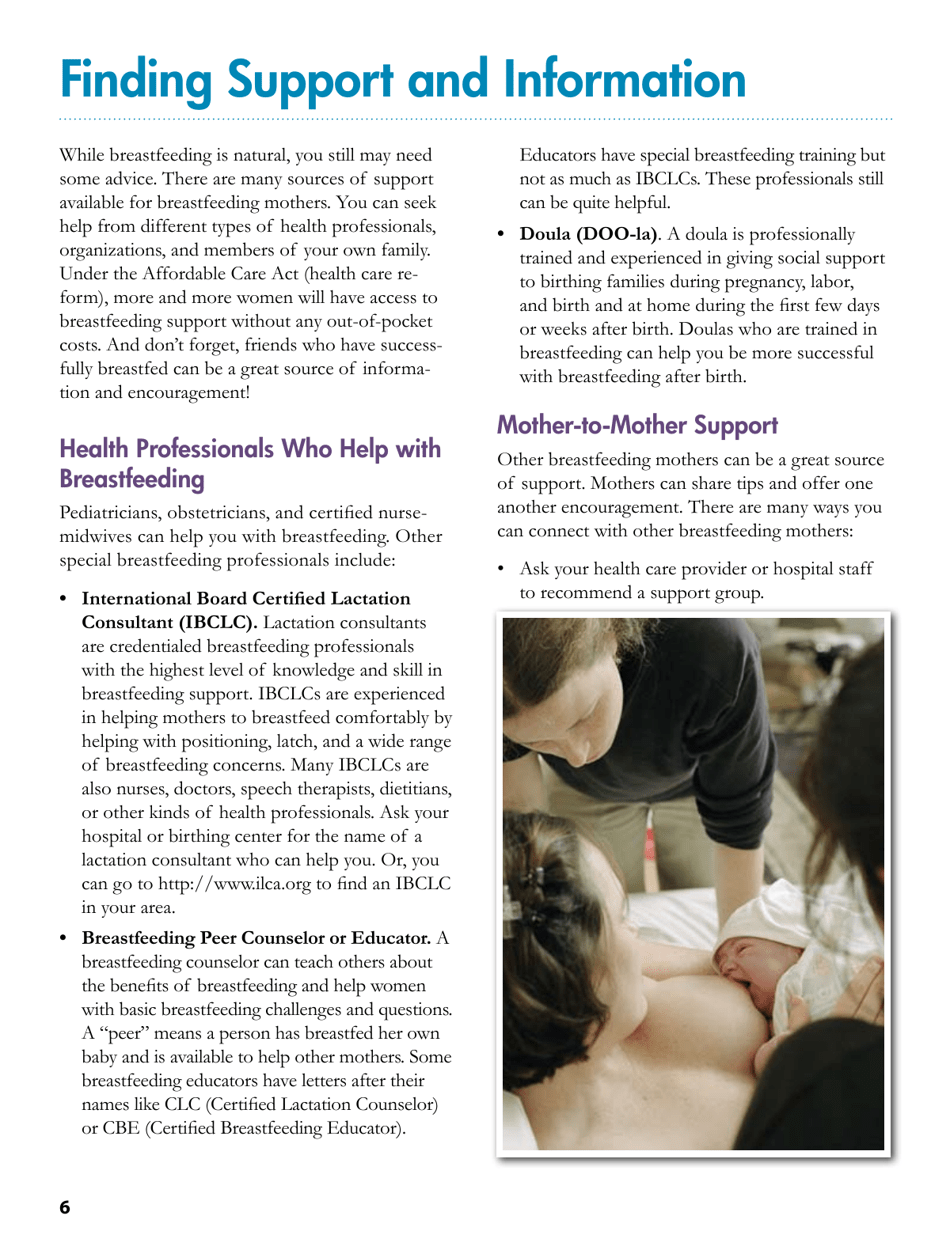 Your Guide to Breastfeeding, Page 6