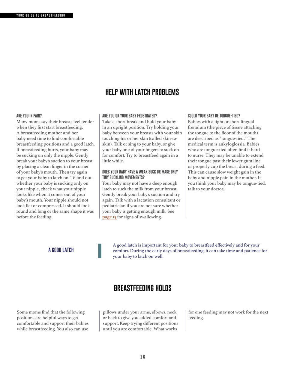 Your Guide to Breastfeeding, Page 18