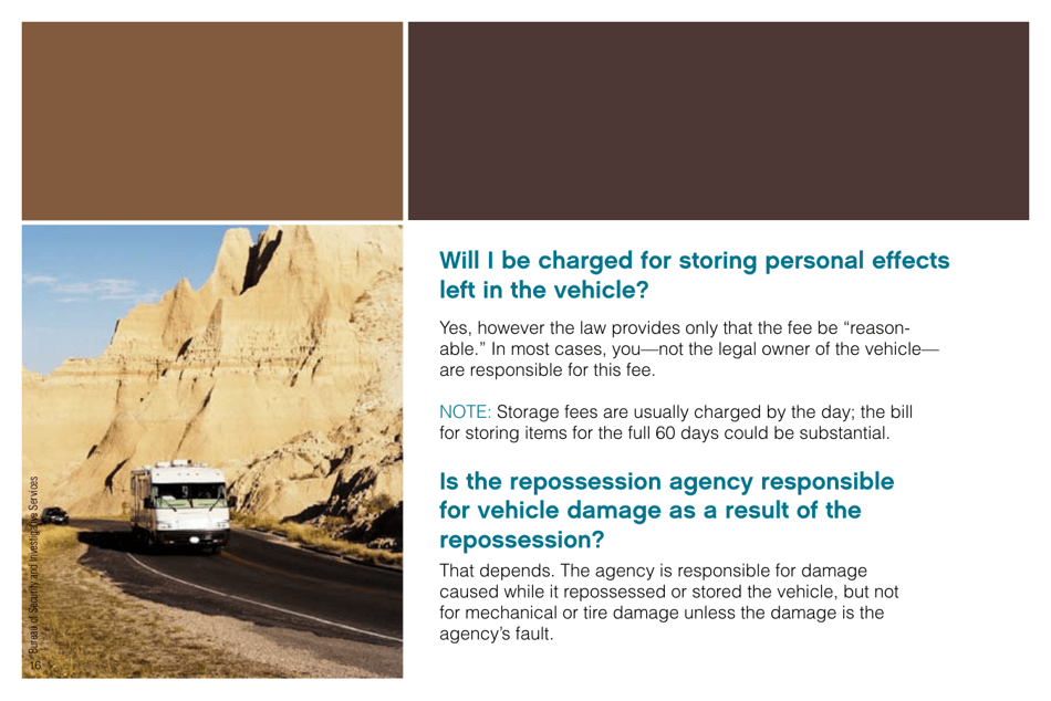 Consumers Guide to Repossession Practices - California, Page 16