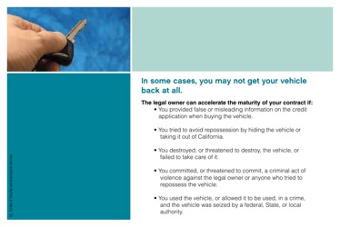 Consumer&#039;s Guide to Repossession Practices - California, Page 20