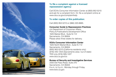 Consumer&#039;s Guide to Repossession Practices - California, Page 24