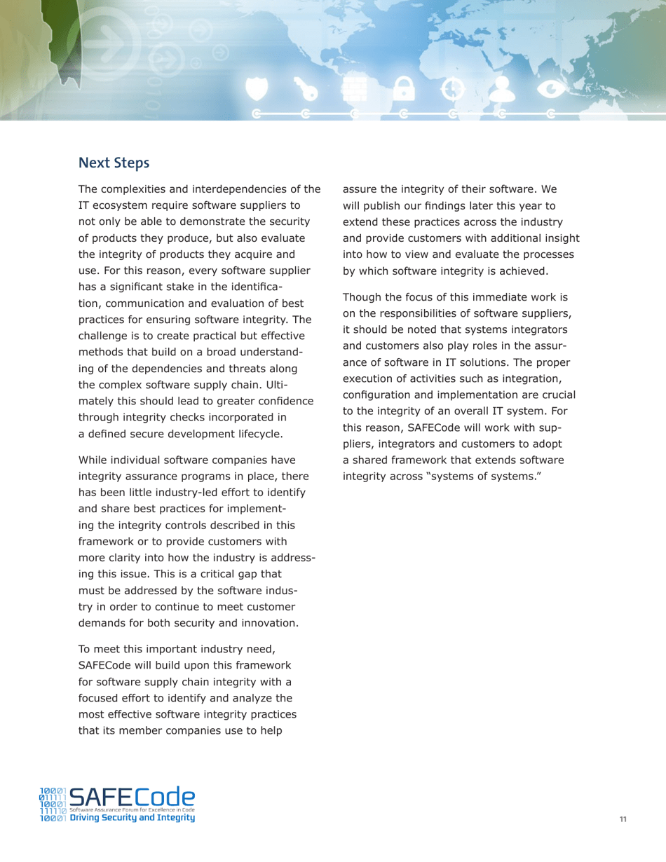 The Software Supply Chain Integrity Framework: Defining Risks and Responsibilities for Securing Software in the Global Supply Chain - Safecode, Page 13