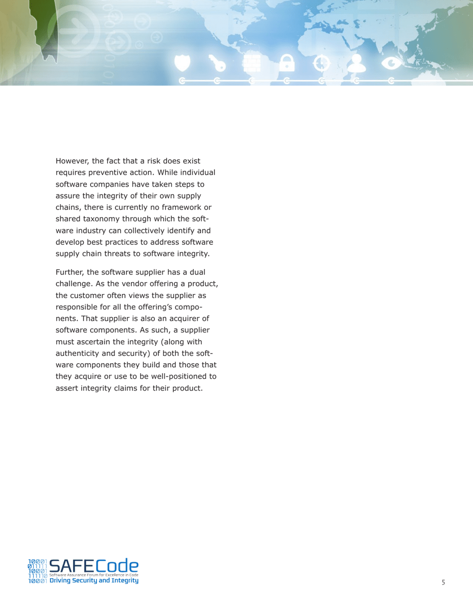 The Software Supply Chain Integrity Framework: Defining Risks and Responsibilities for Securing Software in the Global Supply Chain - Safecode, Page 7