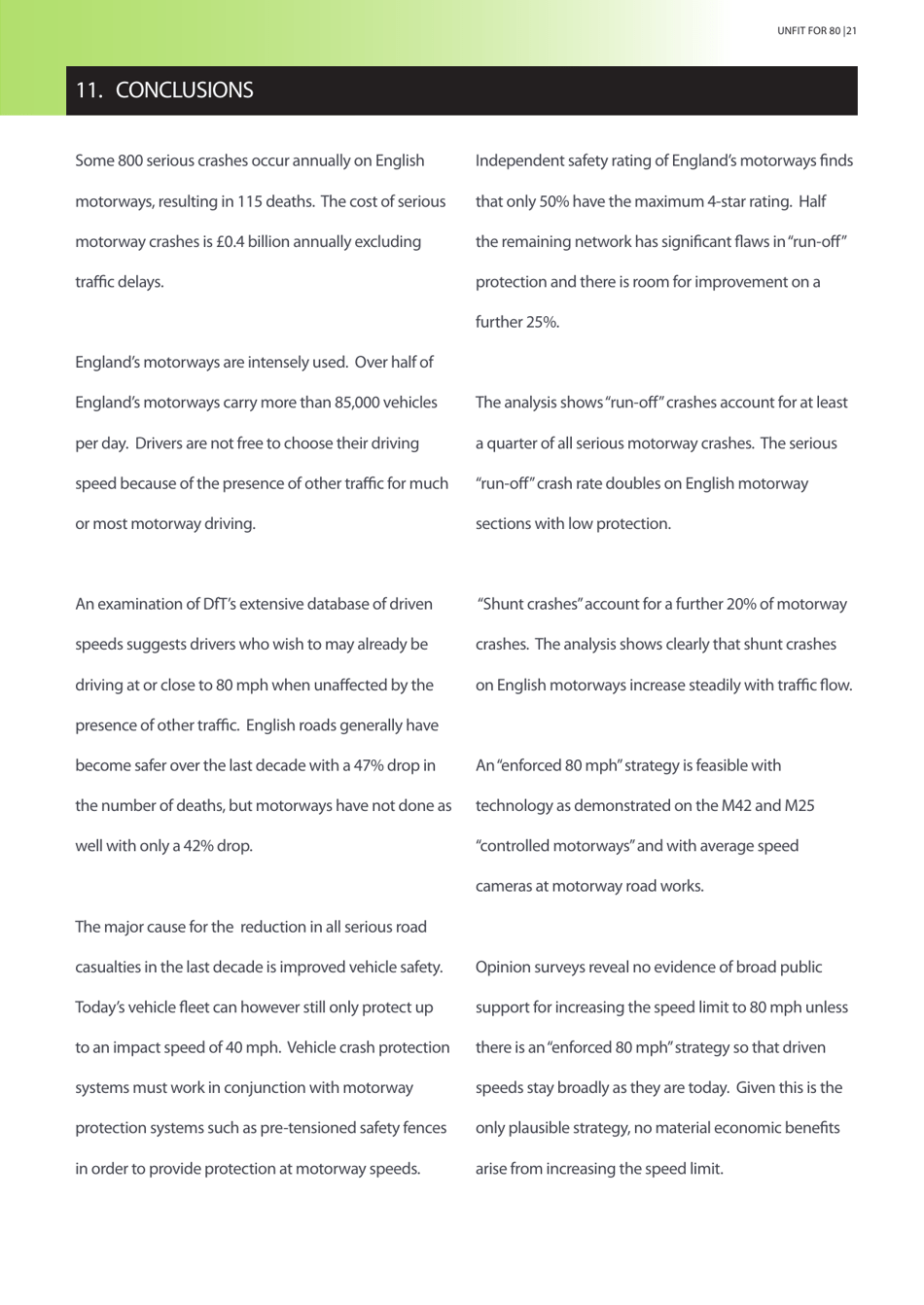 Unfit for 80 - Road Safety Foundation, Page 21