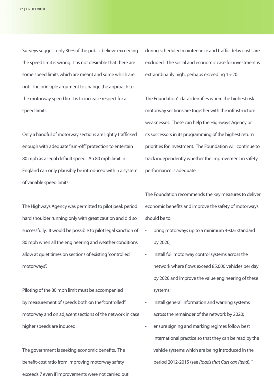 Unfit for 80 - Road Safety Foundation, Page 22