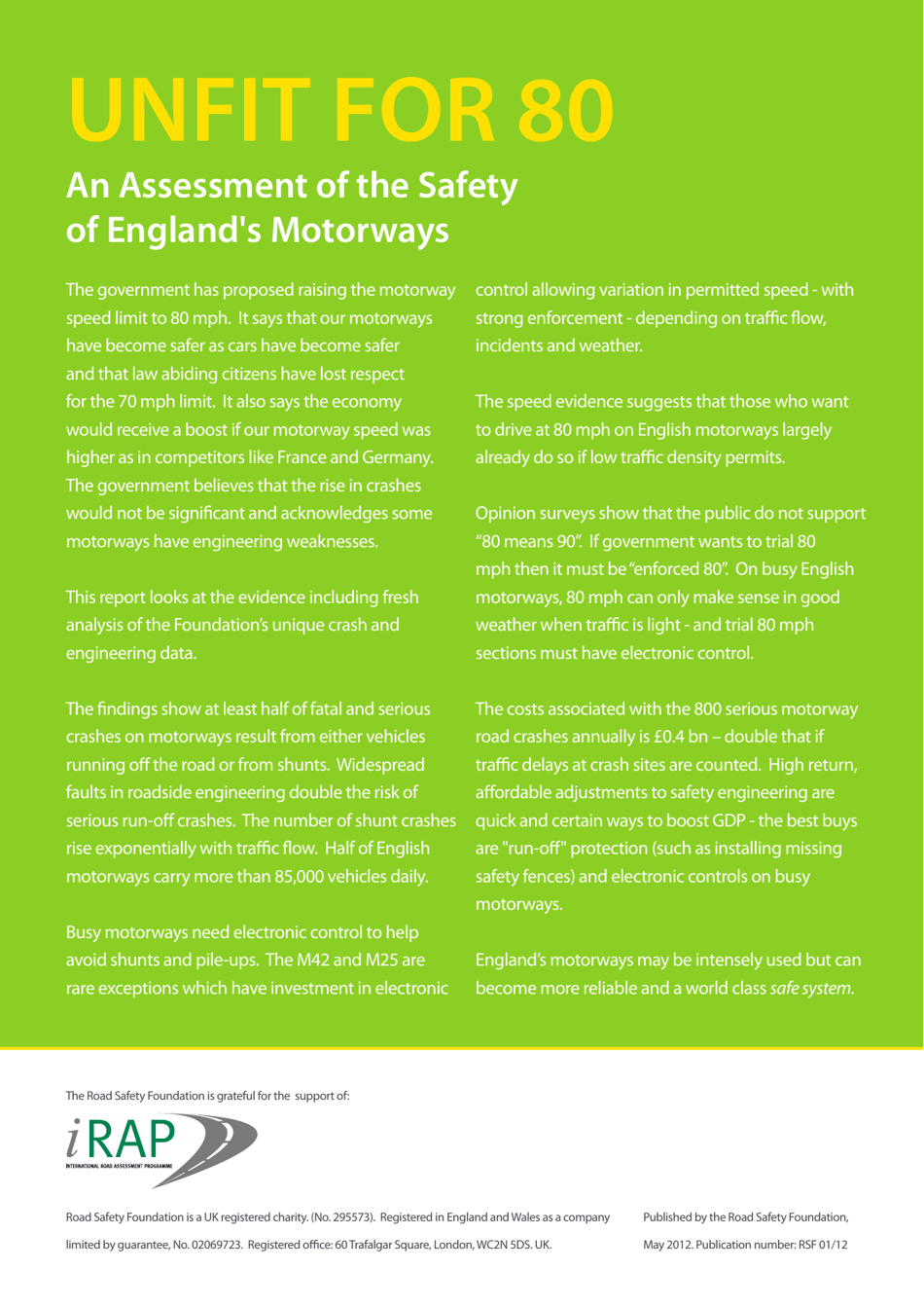 Unfit for 80 - Road Safety Foundation, Page 24