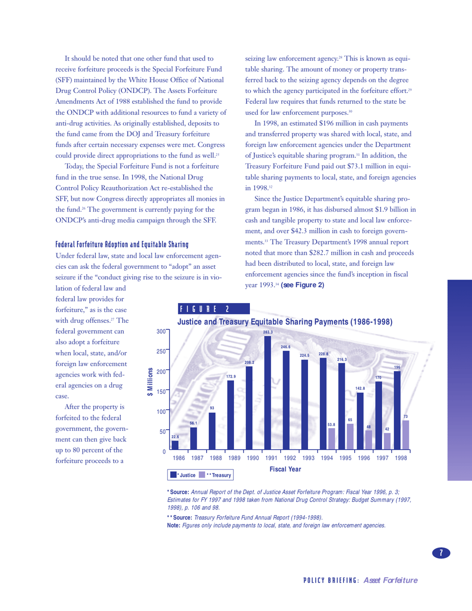 Policy Briefing: Asset Forfeiture - the Drug Policy Foundation, Page 7