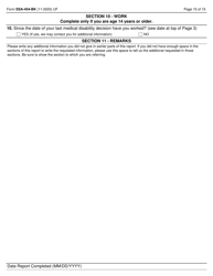 Form SSA-454-BK Continuing Disability Review Report, Page 15