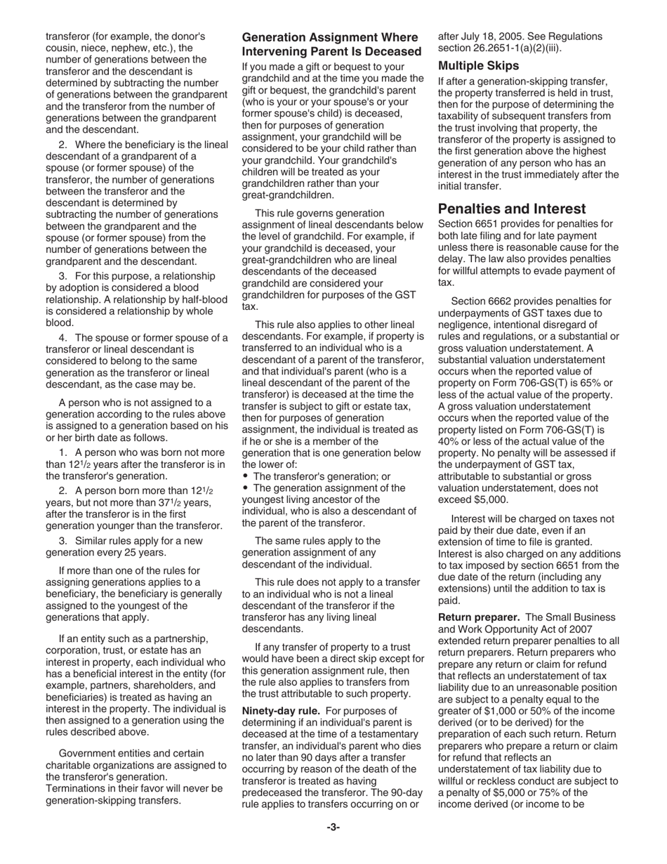 Instructions for IRS Form 706-GS(T) Generation-Skipping Transfer Tax Return for Terminations, Page 3