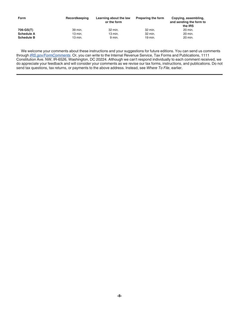 Instructions for IRS Form 706-GS(T) Generation-Skipping Transfer Tax Return for Terminations, Page 8